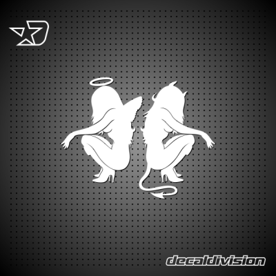 Good Girl Bad Girl Sitting Sticker